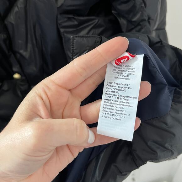 J. Crew Black Signature Puffer Coat Size Large - Picture 6 of 8